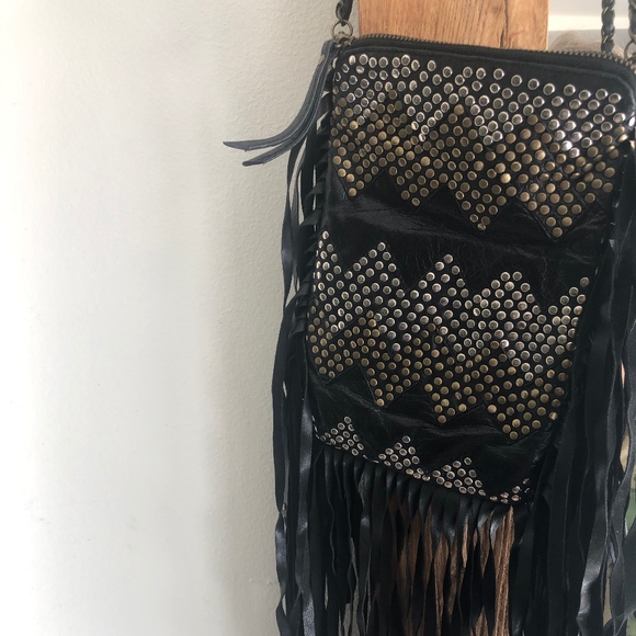 Cleobella Small Leather Crossbody with Stud Detail - Picture 2 of 4